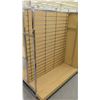 Image 6 : Slatwall Panel Wood & Chrome Adjustable Display Shelf Rack 71"L x 38.5"D x 62.5"H