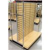Image 1 : Slatwall Panel Wood & Chrome Adjustable Display Shelf Rack 50.5"L x 39"D x 62.5"H