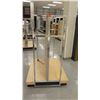 Image 2 : Slatwall Panel Wood & Chrome Adjustable Display Shelf Rack 50.5"L x 39"D x 62.5"H