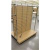 Image 3 : Slatwall Panel Wood & Chrome Adjustable Display Shelf Rack 50.5"L x 39"D x 62.5"H