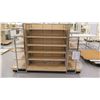 Image 3 : Slatwall Panel Wood & Chrome Adjustable Display Shelf Rack 91"L x 38.5"D x 62.5"H