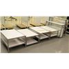 Image 1 : Qty 4 White & Metal Rectangle Display Tables & Tall Shelf Display