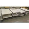 Image 8 : Qty 4 White & Metal Rectangle Display Tables & Tall Shelf Display