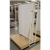 Image 1 : White & Metal Display w/ Wood Base 50.5"L x 51"D x 76"H