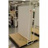 Image 1 : White & Metal Display w/ Wood Base 50.5"L x 51"D x 76"H