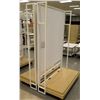 Image 1 : White & Metal Display w/ Wood Base, 2 pieces: 50.5"L x 26"D x 76.5"H each
