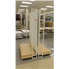 Image 2 : White & Metal Display w/ Wood Base, 2 pieces: 50.5"L x 26"D x 76.5"H each