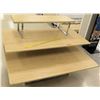 Image 1 : Wood & Chrome 3 Tier Store Table Display Rack 62"L x 42"D x 45"H