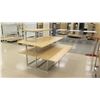 Image 2 : Wood & Chrome 3 Tier Store Table Display Rack 62"L x 42"D x 45"H