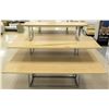 Image 1 : Wood & Chrome 3 Tier Store Table Display Rack 62"L x 42"D x 45"H