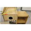 Image 3 : Qty 4 Misc Shelving Display Units w/ Shoe Fitting Stool