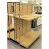 Image 1 : Slatwall Panel Wood & Chrome Adjustable Display Shelf Rack 50.5"L x 51"D x 62.5"H