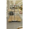 Image 2 : Slatwall Panel Wood & Chrome Adjustable Display Shelf Rack 50.5"L x 51"D x 62.5"H