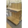 Image 3 : Slatwall Panel Wood & Chrome Adjustable Display Shelf Rack 50.5"L x 51"D x 62.5"H