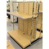 Image 1 : Slatwall Panel Wood & Chrome Adjustable Display Shelf Rack 50.5"L x 51"D x 62.5"H