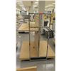 Image 2 : Slatwall Panel Wood & Chrome Adjustable Display Shelf Rack 50.5"L x 51"D x 62.5"H