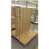 Image 3 : Slatwall Panel Wood & Chrome Adjustable Display Shelf Rack 50.5"L x 51"D x 62.5"H
