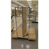 Image 2 : Slatwall Panel Wood & Chrome Adjustable Display Shelf Rack 50.5"L x 51"D x 62.5"H