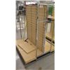 Image 3 : Slatwall Panel Wood & Chrome Adjustable Display Shelf Rack 50.5"L x 51"D x 62.5"H