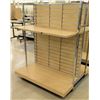 Image 1 : Slatwall Panel Wood & Chrome Adjustable Display Shelf Rack 50.5"L x 51"D x 62.5"H
