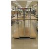 Image 2 : Slatwall Panel Wood & Chrome Adjustable Display Shelf Rack 50.5"L x 51"D x 62.5"H