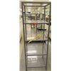 Image 1 : Metal 4 Tier Square Shelf Unit w/ Clear Shelving 24"L x 24"W x 69.5"H