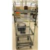 Image 1 : Metal 4 Tier Rolling Shelf w/ Wire Shelves