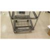Image 2 : Metal 4 Tier Rolling Shelf w/ Wire Shelves