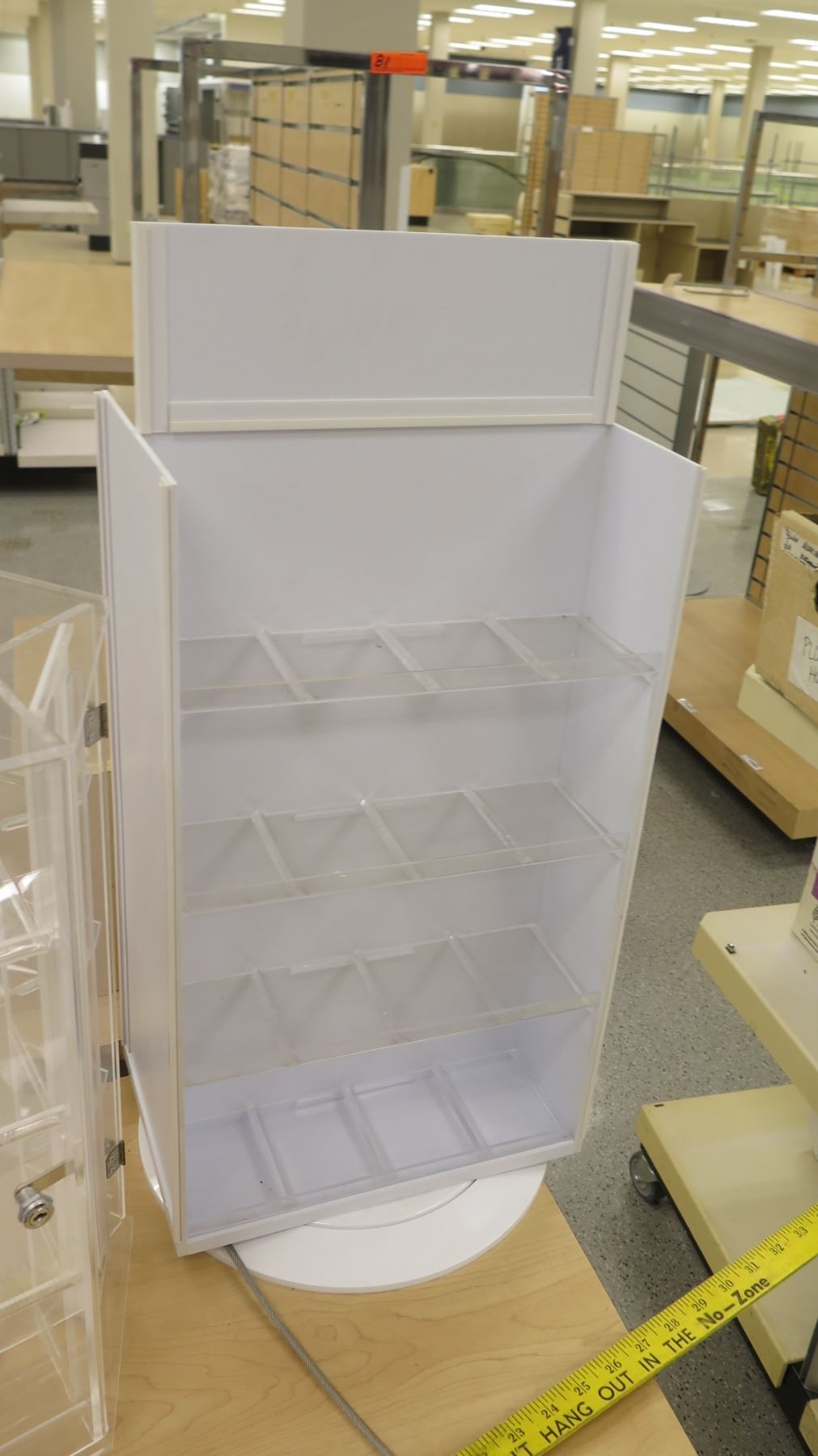 Qty 2 Plastic Jewelry Rotating Display Units