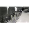 Image 10 : Customizable Black Pegboard & Metal Long Shelving Display Rack, 6 panels, 46"W