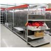Image 1 : Customizable Black Pegboard & Metal Long Shelving Display Rack, 6 panels, 46"W