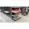 Image 2 : Customizable Black Pegboard & Metal Long Shelving Display Rack, 6 panels, 46"W