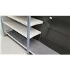 Image 8 : Customizable Black Pegboard & Metal Long Shelving Display Rack, 5 panels, 46"W