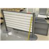 Image 1 : White Slatwall Panel System w/ Metal Base 54"W x 40"H