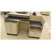 Image 2 : Customer Service Center Desk w/ File Drawers & Geometric Design 72"L x 23.5"D x 42.5"H