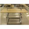 Image 1 : Wood & Chrome Store Table Display Rack 62"L x 30"D x 36"H