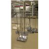 Image 7 : Multiple Misc Chrome Rolling Square Clothing Racks on Wheels (Qty 3 with wheels, Qty 3 no wheels)