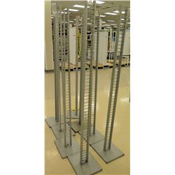 Qty 9 Tall Metal Display Racks, all approx. 73"H