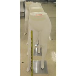 Qty 5 Bottom Half Mannequins on Metal Stands