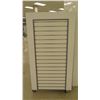 Image 2 : Slatwall Panel Wood & Chrome Adjustable Display Shelf Rack 71"L x 33.5"D x 64.5"H