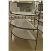 Image 1 : Qty 2 Round Half Tables w/ Shelf Below 72"L x 33.5"H each
