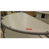 Image 3 : Qty 2 Round Half Tables w/ Shelf Below 72"L x 33.5"H each