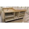 Image 2 : Rectangle Wood Laminate Service Counter w/ 6 Cubicles Below 60"L x 24"D x 33.5"H