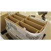 Image 2 : Qty 4 Wrapped Pressboard Two Cubicle Stacking Shelf Units, all approx. 48"L