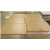 Image 2 : Multiple Wrapped Pallet Misc Size Wooden Shelves, Long pieces: 48"L x 15"W; Small pieces: 25"L x 15"