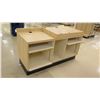 Image 2 : Rectangle Wood Laminate Service Counter w/ 6 Cubicles Below 60"L x 24"D x 33.5"H