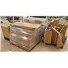 Image 1 : Qty 4 Pallets Misc Wood & Pressboard Shelf Panels, Larger pieces: 48"L; Smaller pieces: 46"L