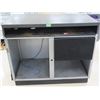 Image 1 : Gray Table w/ Solid Front & 2 Cubicles Below 48"L x 26"D x 42"H