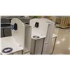 Image 2 : Qty 3 White Computer Kiosks, 2 at 48"L x 26"D x 36"H; 1 at 34"L x 24"D x 33.5"H