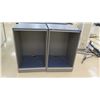 Image 2 : Qty 12 Hollow Square Tall Blue & Gray Boxes 26"L x 26"W x 41.5"H